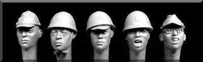 5 Japanese heads, WW2