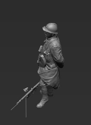French Infantryman Chauchat MG Gunner, 62nd Regiment