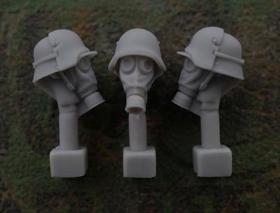 Head - M1916 Helmet - Gas Mask M17 - Armoured Plate