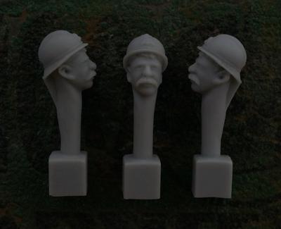 Head - Adrian Helmet - Tank Crewman  French