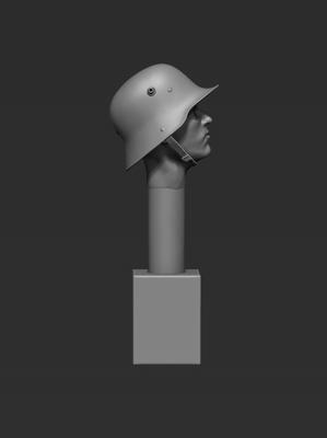 German Head  M1916 Helmet