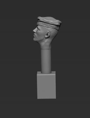 German Head - Field Cap with Cap Band - Sloped Right