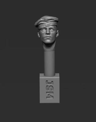 German Head - Field Cap with Cap Band - Sloped Right