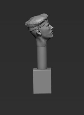 German Head - Field Cap - Back to Front