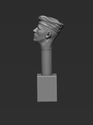 German Head - Field Cap - Back to Front