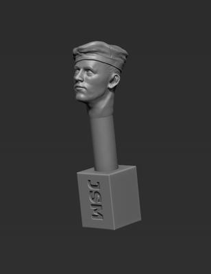 German Head - Field Cap - Back to Front
