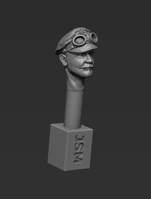 Head - Prussian Driver with Field Cap M08 & Goggles (38MTH)