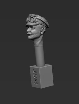 Head - Prussian Driver with Field Cap M08 & Goggles (38MTH)