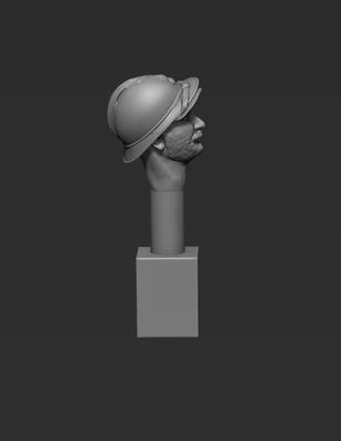 Head - Adrian Helmet with Kepi Underneath (A Head 34MCG)