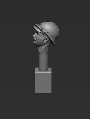 Head - Adrian Helmet with Kepi Underneath (A Head 34MCG)