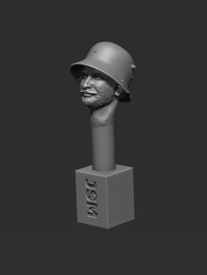 Head - M16 Helmet - Back-to-Front (A Head 34MCG)
