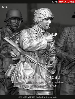 Ambush at Poteau 'Rifleman with captured M1 carbine' Battle of the Bulge 1944