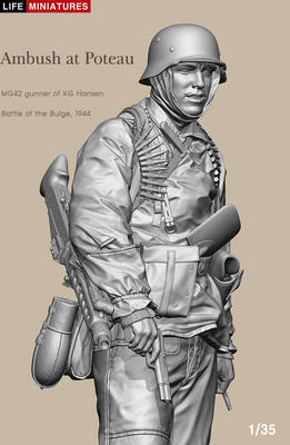 Ambush at Poteau, MG 42 gunner of KG Hansen, Battle of the Bulge 1944