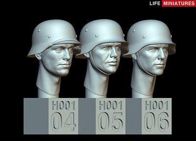 WW2 German Heads Set No.1