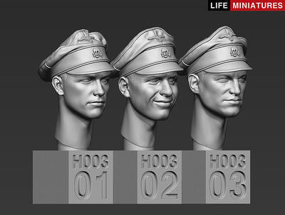 WW2 German Heads Set No.3