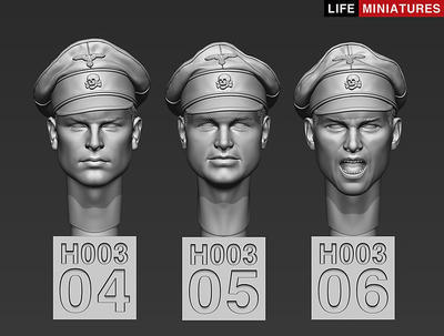 WW2 German Heads Set No.3