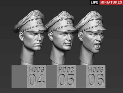 WW2 German Heads Set No.3