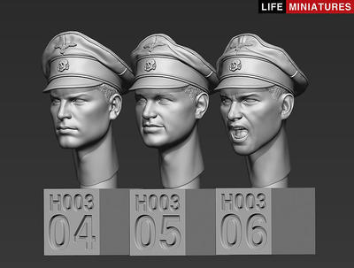 WW2 German Heads Set No.3