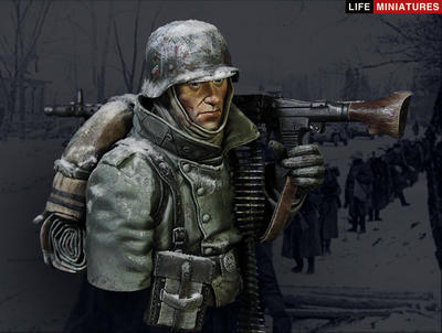 Confronted with General Winter WW2 German MG34 Gunner Outskirts of Moscow, November 1941