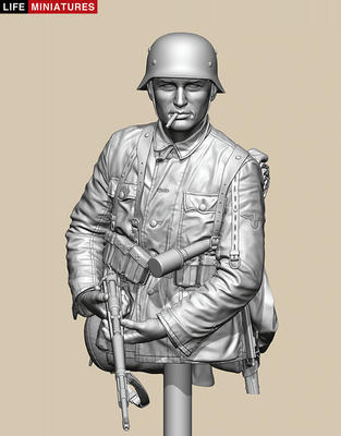 Ambush at Poteau  'SS Panzergrenadier, KG Hansen'  Battle of the Bulge, 1944   (Bust Version)