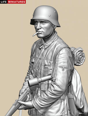 Ambush at Poteau  'SS Panzergrenadier, KG Hansen'  Battle of the Bulge, 1944   (Bust Version)