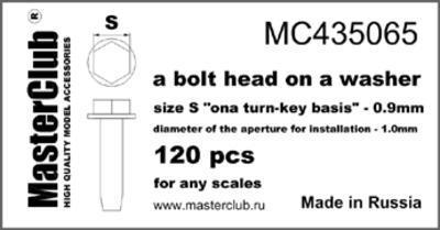 Bolt Head on a washer size 0.9mm 120pcs
