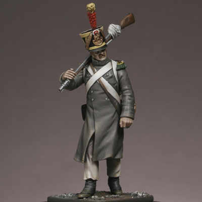Voltigeur in overcoat 1814