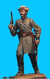 Confederate Officer advancing revolver drawn