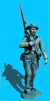 Confederate Advancing Rifle on Shoulder