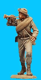 Confederate bugler, charging