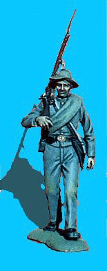 Confederate Striding Rifle on Shoulder