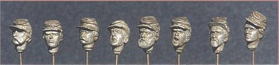 Pack of 8 assorted kepi heads