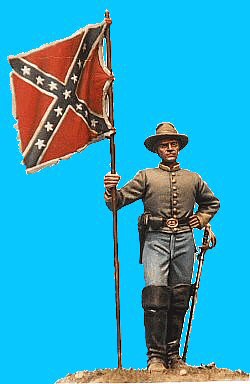Confed. cav. standard bearer dismounted including flag