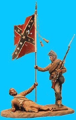 Vignette. Passing on colours. wounded conf. passing on flag
