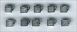 Pack of 10 tin cups