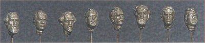 Pack of 8 assorted bare heads