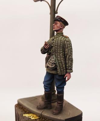 Soviet tank officer in padded jacket