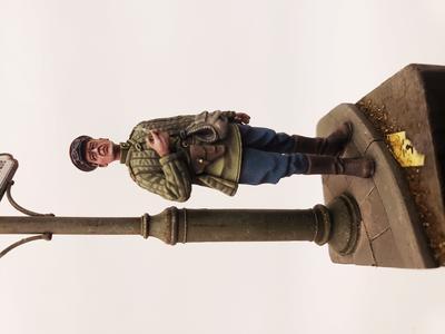 Soviet tank officer in padded jacket