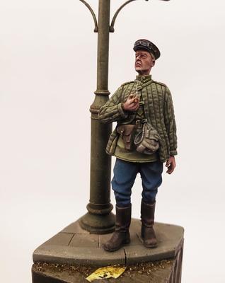 Soviet tank officer in padded jacket