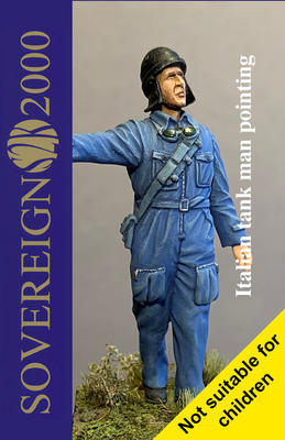 Italian tank man pointing