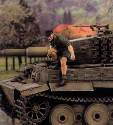 Panzer Officer Jumping from Tank