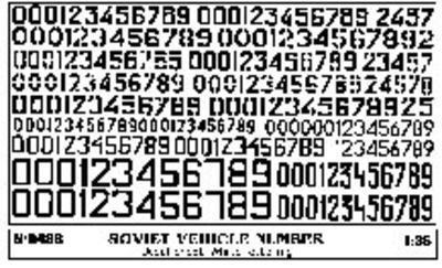 Soviet vehicle numbers